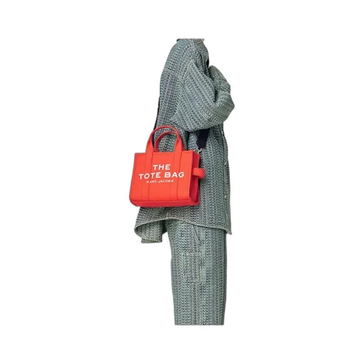Logo Printed Zip-Up Small Tote Bag
