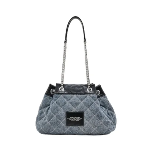 The Quilted Denim Chain Sack Bag