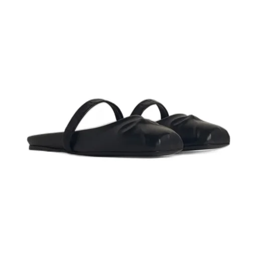 Logo Debossed Square Toe Loafers