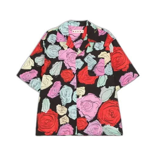 Orion Print Poplin Bowling Shirt