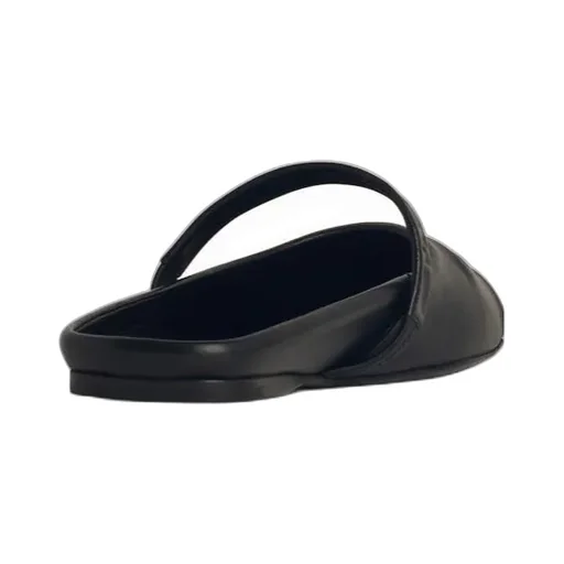 Logo Debossed Square Toe Loafers