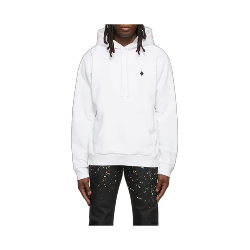 Cross-Motif Cotton Hoodie