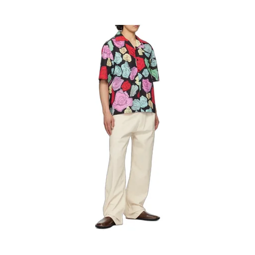 Orion Print Poplin Bowling Shirt