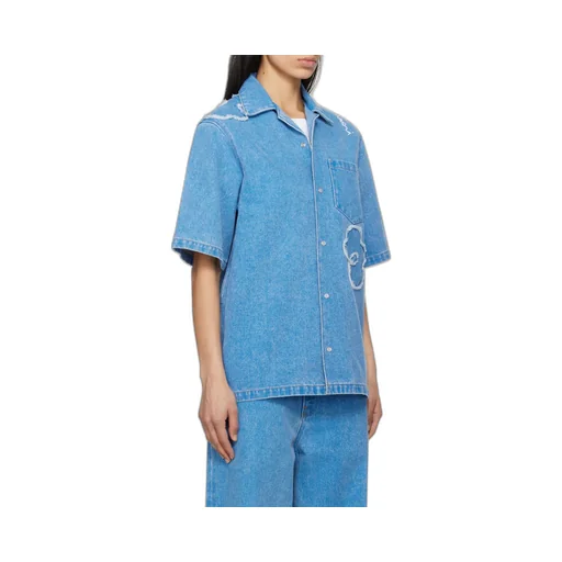 Logo Embroidered Denim Shirt