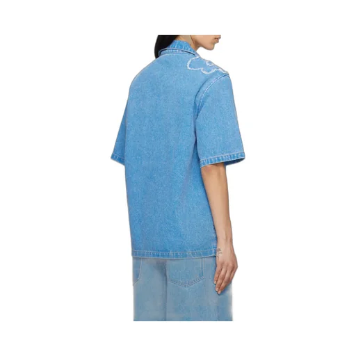 Logo Embroidered Denim Shirt