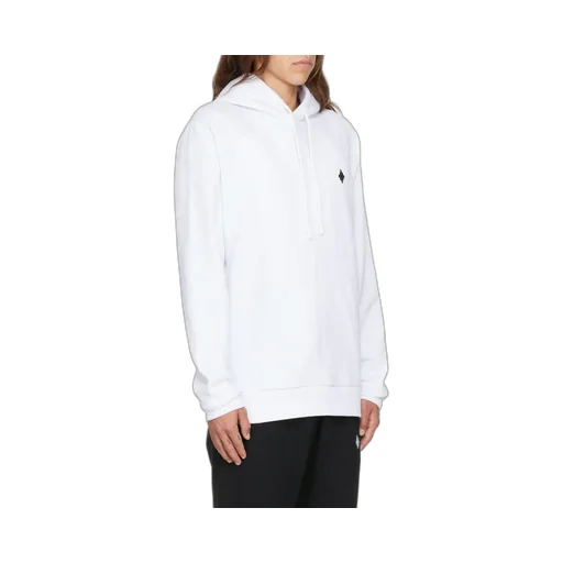 Cross-Motif Cotton Hoodie