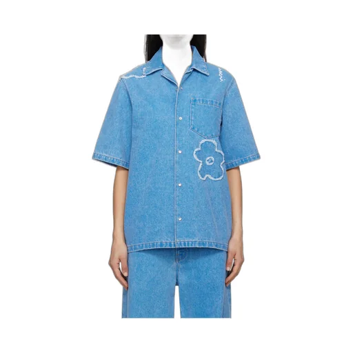 Logo Embroidered Denim Shirt