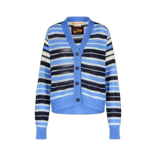 V-Neck Striped Cardigan