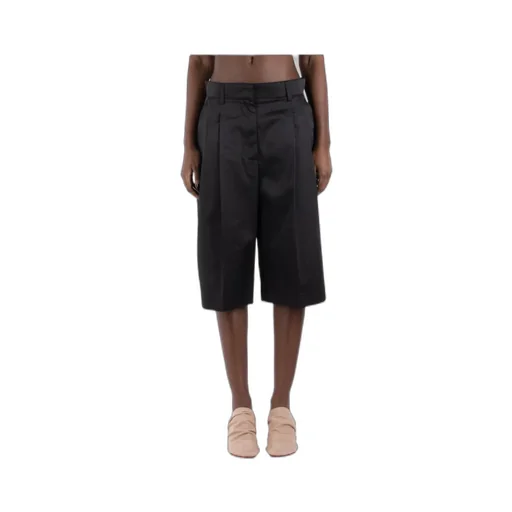 Logo Embroidered Knee-Length Shorts