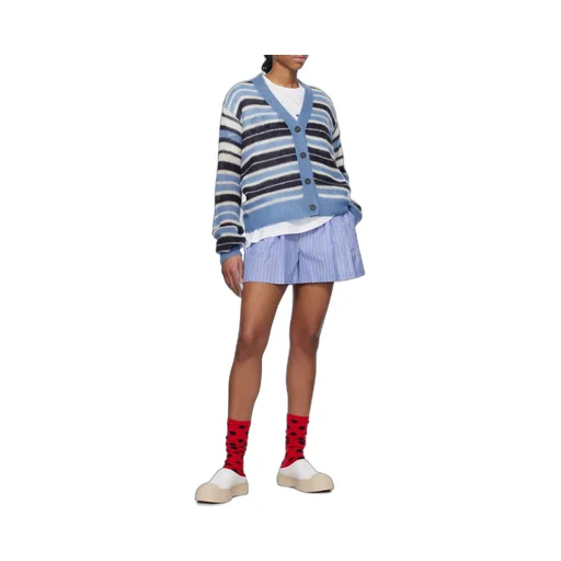 V-Neck Striped Cardigan