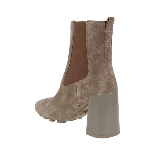 Block-Heel Suede Chelsea Boots
