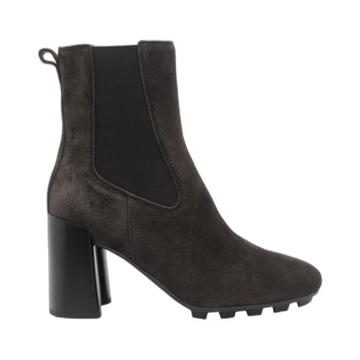 90Mm Elastic-Panel Block-Heel Boots
