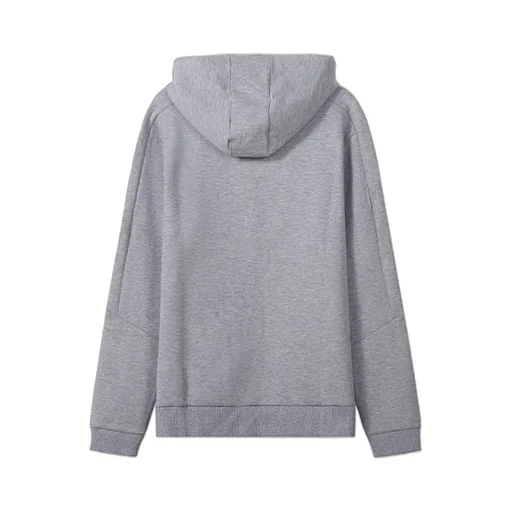 Curved Logo-Embroidered Drawstring Hoodie