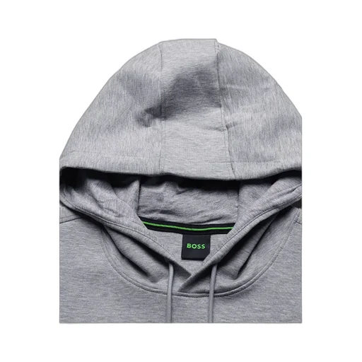 Curved Logo-Embroidered Drawstring Hoodie