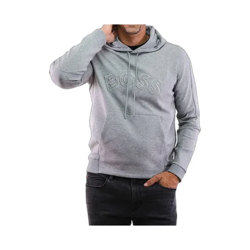 Curved Logo-Embroidered Drawstring Hoodie