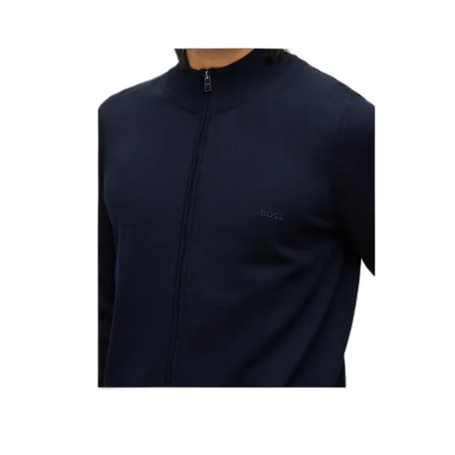 Zip-Up Virgin Wool Cardigan