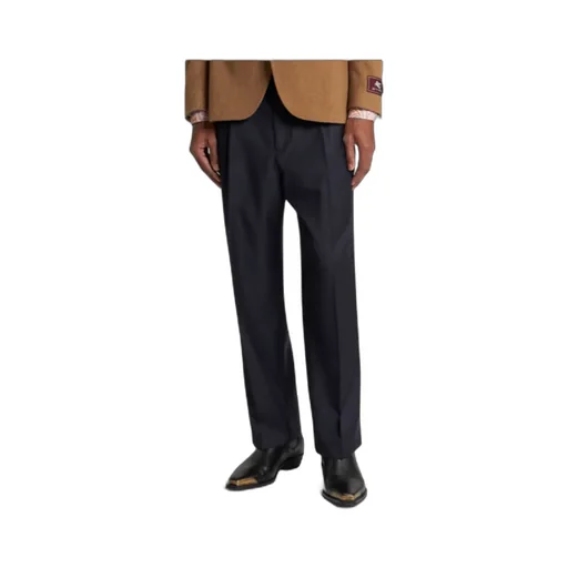 Pleated Straight-Leg Trousers