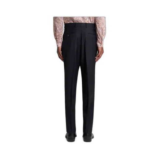 Pleated Straight-Leg Trousers