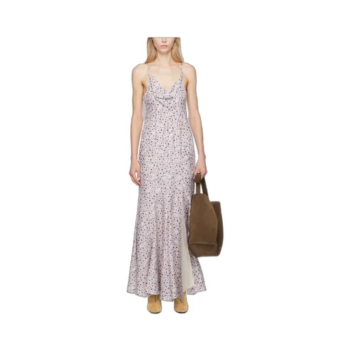Floral Pattern Suspender Dress