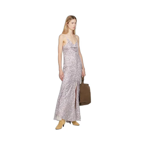 Floral Pattern Suspender Dress