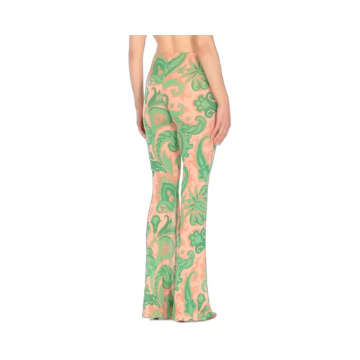 Paisley-Printed Flared Pants