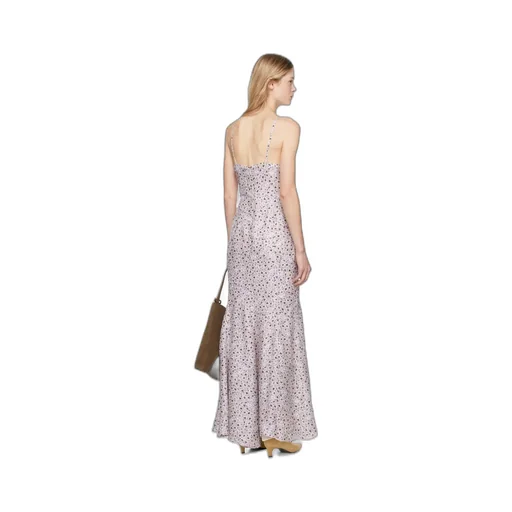 Floral Pattern Suspender Dress