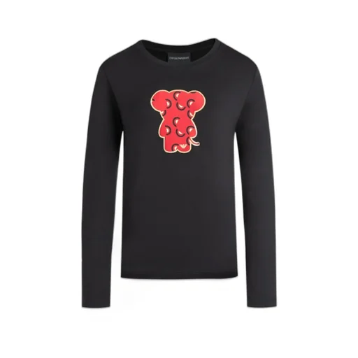 T-Shirt With Round Neck And Long Sleeves