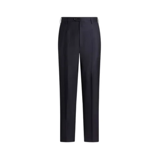 Pleated Straight-Leg Trousers