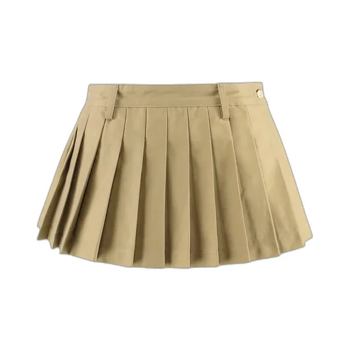 Pleated Twill Skirt