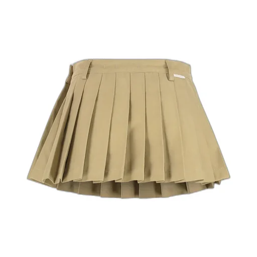 Pleated Twill Skirt