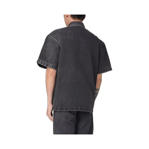 Short-Sleeved Denim Shirt