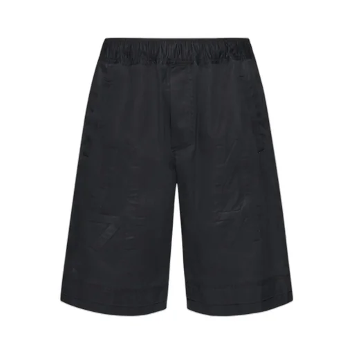 Embossed-Logo Knee-Length Shorts