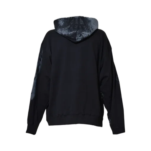 Skull-Print Cotton Hoodie