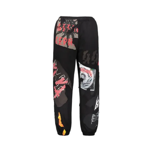 Elasticated Waistband Graphic Printed Track Pants