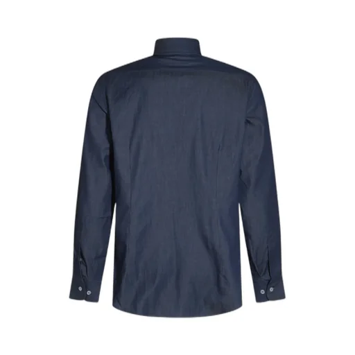 Logo Embroidered Curved Hem Shirt