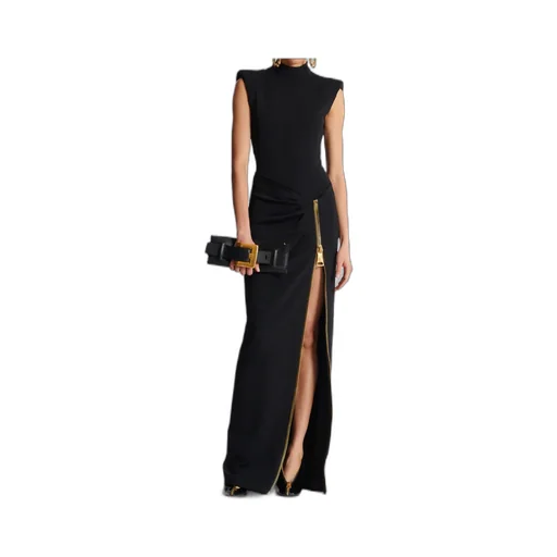 Zip Detailed Sleeveless Dress