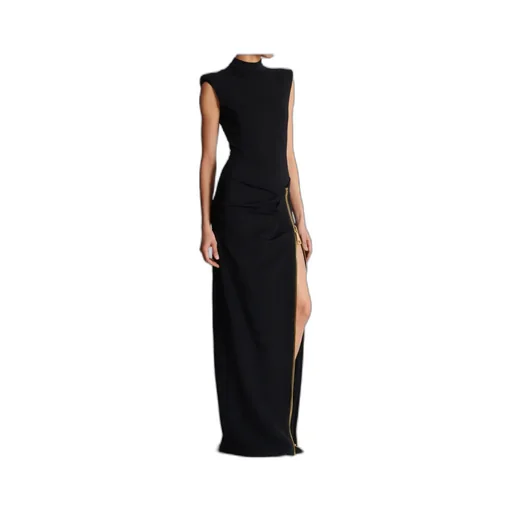 Zip Detailed Sleeveless Dress