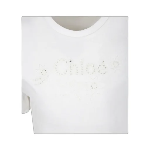 Logo-Embroidered Eyelet Crewneck T-Shirt