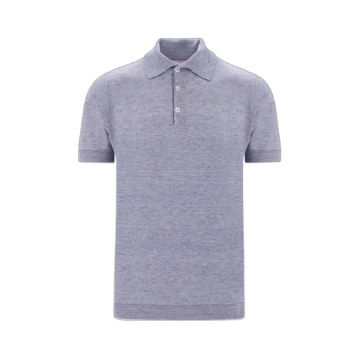 Buttoned Short-Sleeved Polo Shirt