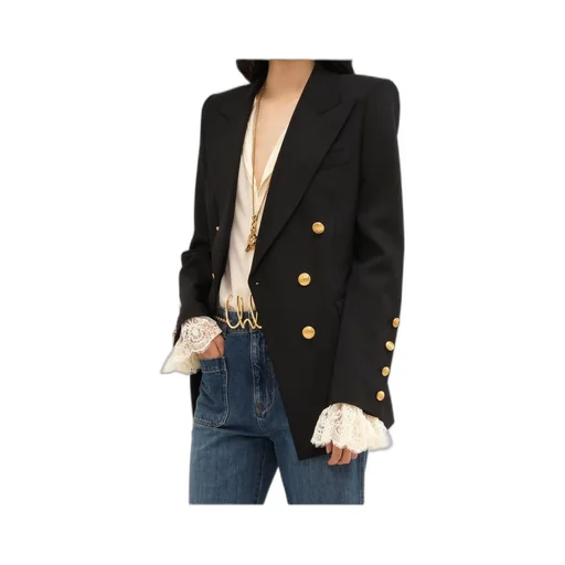 Double-Breasted Wool Blazer