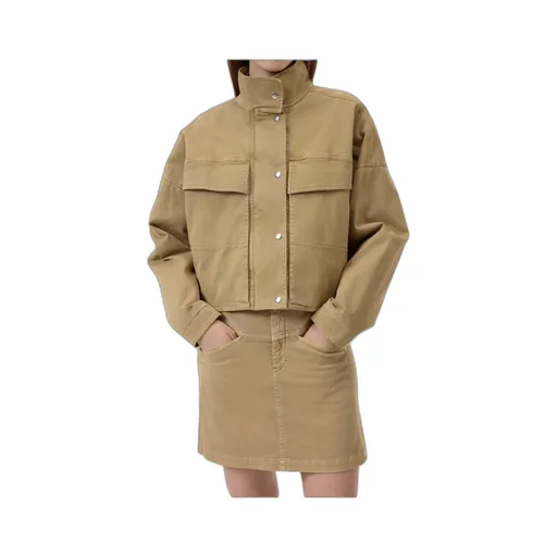 Flap-Pocket Cropped Jacket