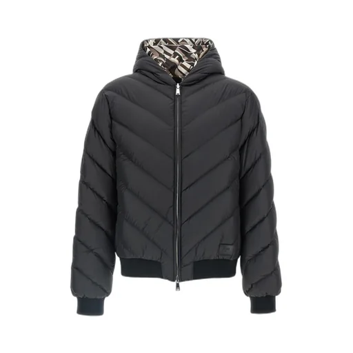 Quilted Hooded Reversible Down Jacket