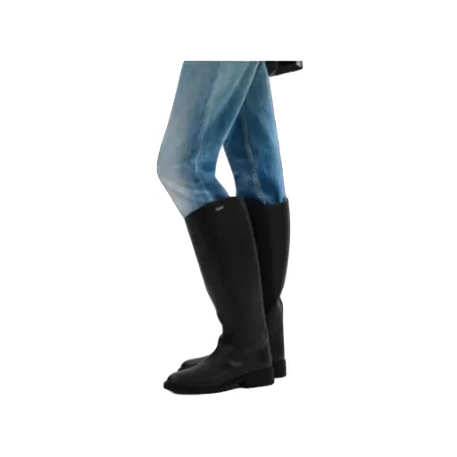 Zip Leather Boots