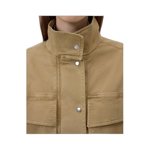 Flap-Pocket Cropped Jacket