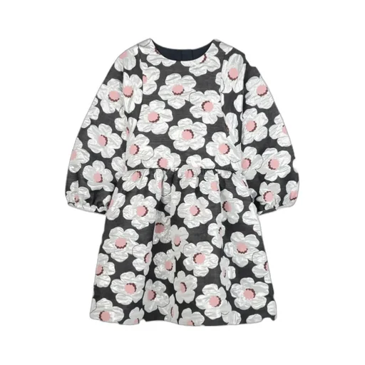 Floral-Print Long-Sleeve Dress