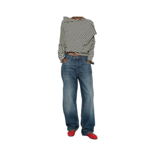 Asymmetrical Striped T-Shirt
