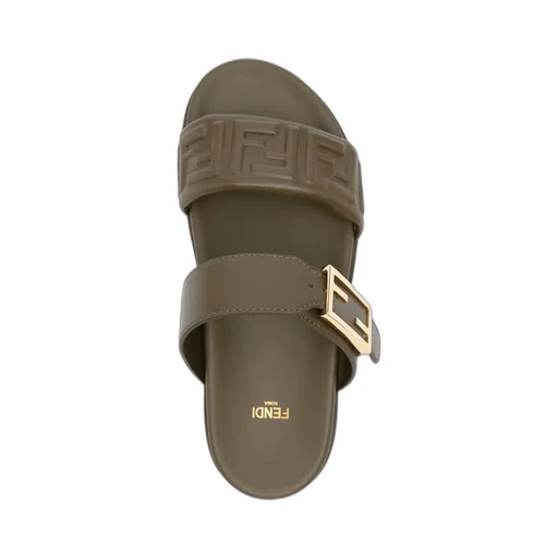 Buckle Embossed-Ff Sandals