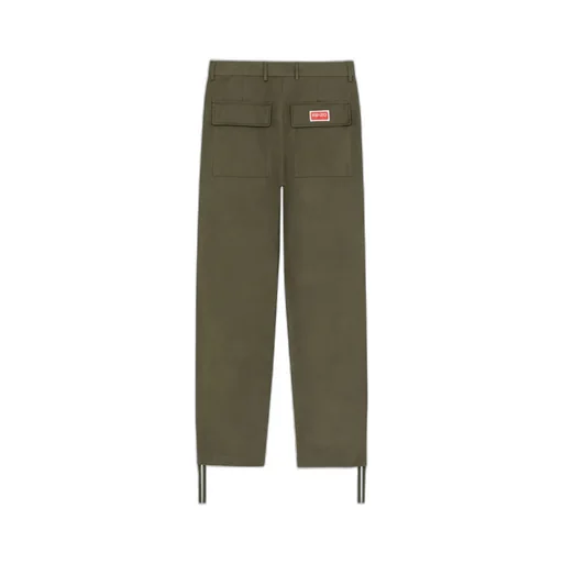 Tapered Straight-Leg Cargo Pants