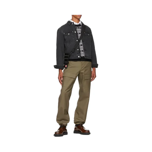 Tapered Straight-Leg Cargo Pants