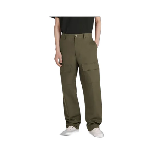 Tapered Straight-Leg Cargo Pants